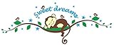c-pioneer Sweet Dream Monkey取り外し可能なビニールデカールキッド部屋ホーム装飾壁ステッカー