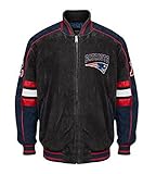 新しいEngland PatriotsカラーブロックスエードVarsityジャケット~ Large