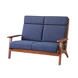 東谷 AZUMAYA  ギルト2P W130×D80×H95×SH40cm ネイビー