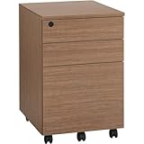 木製 ワーキングデスク 3段ワゴン ウォルナット 2色  キャスター付き W412xD500xH620 アールエフヤマカワ デスク 机 事務用机