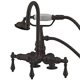 Elements of Design St. Louis DT0135AL Deck Mount Clawfoot Tub Filler with Hand Shower, Oil Rubbed Br