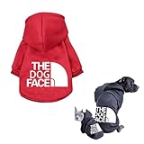 COTEN 犬服 フード ドッグウェア トレーナー ペット ワンちゃん フード付き お出かけ お散歩 おしゃれ 防寒 可愛い 愛犬 秋 冬 あったかい 小型犬 中型犬 大型犬 (ブラック, L)