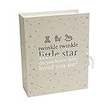 Beautiful Twinkle Twinkle Little Star Ivory Baby Keepsake Box with Drawers by Haysom Interiors by Ha