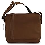 David King & Co 8470C Deluxe Medium Messenger with Inlay - Cafe