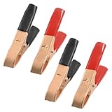 uxcell ワニロクリップ　大開ワニ口クリップ　バッテリークリップ　プラスチックカバー　銅　75mm　30A　8本入