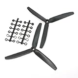 uxcell RC飛行機プロペラ　電気航空機プロペラ　プロップ　3ブレード型　HD8040*3　2個入り