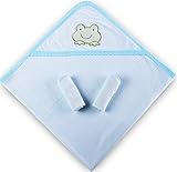 Hooded Bamboo Baby Bath Towel and Washcloths Set - Organic,Hypoallergenic,Soft,Thick and Large Size 