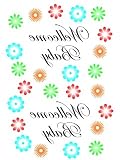 マタニティフォト用タトゥーシール "FLOWERS & WELLCOME BABY"