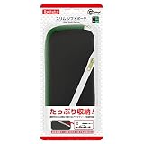 コロンバスサークル（Switch 液晶モデル用/有機ELモデル用） スリムソフトポーチ＜ブラックグリーン＆ホワイト＞