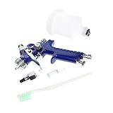 Perfk エアスプレーガン　口径 0.8mm　HVLP　重力式　噴霧器　車 修理 塗装　小型　塗料ガン　高品質