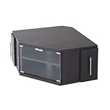 JKプラン コーナーテレビ台 魔法のスライド収納庫付き 高さ40cm (36インチ対応) ダークブラウン SGT-0085-DB