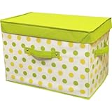 東洋ケース インナーボックス ドット柄インナーボックス カラーボックス対応 よこ型 ふた付き 幅38×奥行25cm ドット柄 グリーン DT-1PF-GR
