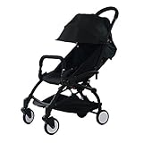 新生児折り畳み式ベビーカー傘トロリーベビーカープラム旅行ポータブル軽量ベビーカー (ブラック)