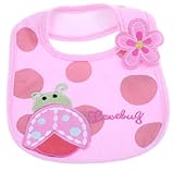 ベビー スタイ★よだれかけ★無料ラッピング包装でお出産祝いにも☆ (ピンク てんとう虫)