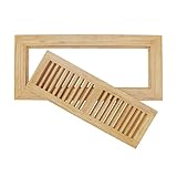 BambooMN Brand - 6 3/4" Inch x 14 3/4" Inch Strand Woven Bamboo Floor Register Air Vent Flat Cover -