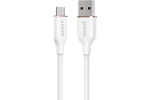 Anker USB-C ＆ USB-A ケーブル (Flow) 絡まないケーブル 15W 結束バンド付き USB-C機器対応 シリコン素材採用 Galaxy iPhone 17 / 16 / 15 各種対応 0.9m クラウドホワイト