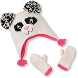 THE CHILDREN'S PLACE(ザ・チルドレンズプレイス) シマーyパンダハット&ミトンセット ホワイト 小物 4～5歳【並行輸入】