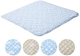 エムール 寝具専門店がつくった ベビーとママのための『添い寝 マットレス用 敷きパッド』120×120cm 水玉 ブルー