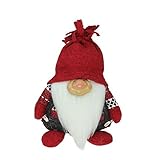 Northlight 9.5 Charcoal Gray and Red Doug Gnome Christmas Tabletop Decoration【クリスマス】【ツリー】 [並行輸入品]