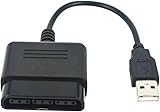 USBコンバータ PS 2変換線 PS 2コントローラ ゲームコントローラ USBアダプタ PS 3変換アダプタ プラグアンドプレイ 無駆動 PC向け PS3 1つ ブラック