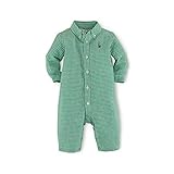 【RALPH LAUREN (ラルフ　ローレン)】 ギンガムリネンカバーオール～グリーン～ (Baby boys)  6M (60-68cm) 888178933425