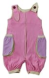 yuga☆バルーン・ロンパース いちご染め 80cm - 90cm オーガニックコットン100% 天然染め ベビー 服 子ども服 キッズ 女の子 男の子 兼用 ロンパース アジャスター付き ノースリー