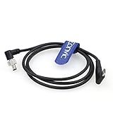 Eonvic 直角ロッキング 5.5 X2.1mm DC から直角 USB-C PD 高速充電 12V 電源ケーブル Atomos Ninja V モニター用(30CM, RA DC-RA type c)