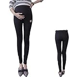 【プラセル】マタニティ レギンス スパッツ パンツ 9分丈 ストレッチ ウエストゴム (黒, L)