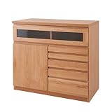 ナチュラル 電話台 FAX台 幅90cm te-0080 天然木アルダーＦＡＸ台兼用リビングチェスト 幅90cm アルダー材使用 FAX台 ファックス台