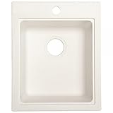 Franke USA SZPW1720-1 Single Bowl Sink Utility Granite 9-Inch Deep, White [並行輸入品]
