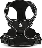 cocomall 犬用ハーネス 犬用胴輪 ドッグ ペット用品 お出かけハーネス 3M反射材料 訓練 ナイロン製 小型犬、中型犬、大型犬に向け 通気性 調節可能 おしゃれ(XS, ブラック)