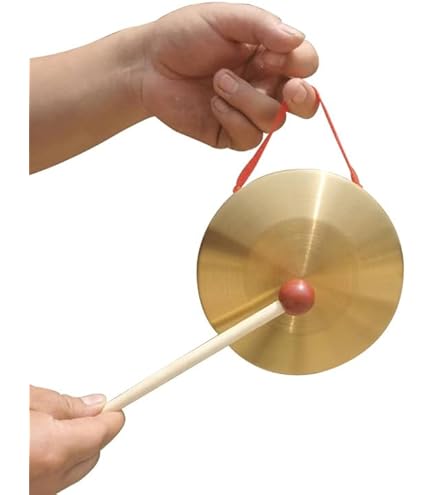 Amazon | heizi 銅鑼 ドラ バチ付き ゴング 中国 効果音 太鼓