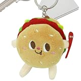 ソフトぬいぐるみキーチェーン,かわいい食べ物のぬいぐるみ小さな食べ物のぬいぐるみキーチェーン - 漫画の食糧軽食のプラシ天のおもちゃのキーリング、Plushieのキー チェーンの掛かる付属品