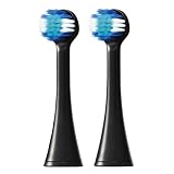 Spryaut 2本 極細毛ブラシ for Panasonic (パナソニック) EW-DT63 / EW-DT73 / EW-DP57 / EW-DP37 / EW-DL39 / EW-DA57 / EW-DA37 電動歯ブラシ用, 歯垢除去 歯ブラシ 替えブラシ (ブラック)