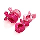 LAT LEE AND TOWN ベビーカー クリップ Pram Stroller Pegs Clips 4 Pack 大きく開くベビーカークリップ4個セット 多機能 (ピンク)