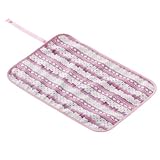 わくわくお食事タイムのベビーランチョンマット・シート　リボンとレース模様でプリティcute（スケアー地・ホワイト）　B0604200　日本製