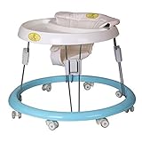 OLizee? Baby Toddlers portable Sit-to-Stand Learning Walker adjustable height foldable with rubber w