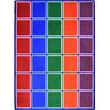 Joy Carpets Kid Essentials Early Childhood Blocks Abound Rug, Primary, 5'4 x 7'8 by Joy Carpets [並行輸
