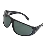 70ミリメートルのx 42ミリメートルブラウンレンズブラックフルフレームプラスチックアームズゴーグル