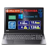 【整備済み品】 東芝 ノートパソコン Dynabook B35 15.6インチ/インテル Celeron 2955U(1.4GHz)/Windows 11Pro&MS Office2019/10キー/WIFI/Bluetooth/DVD/HDMI/日本語キーボード (メモリ4GB SSD128GB)