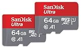 64GB 2-Pack Ultra microSDXC UHS-I Memory Card (2x64GB) with Adapter - SDSQUAB-064G-GN6MT