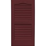 Vantage 0114027989 14X27 Louver Arch Shutter/Pair 989, Cranberry [並行輸入品]