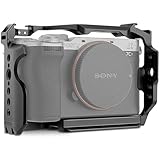 LEFTFOTO カメラケージ Sony A7C II / A7CR 用、Arca ベース付きカメラ保護フレームリグ、DJI RS スタビライザーと互換性あり - Vlog ビデオ撮影用