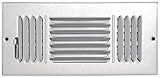 Speedi-Grille SG-410 CW3 4-Inch by 10-Inch White Ceiling/Sidewall Vent Register with 3 Way Deflectio