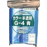 生産日本社:セイニチ 「ユニパック」 G-4 青 200×140×0.04 100枚入 G-4-CB 型式:G-4-CB（1セット:100枚入）