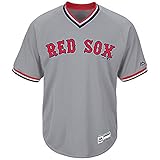 ボストンレッドソックスMLB大人クールベースショートスリーブVネックジャージー ブルー