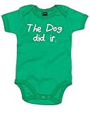 (犬がやりました。) The Dog Did It, プリント　ベビースーツ - グリーン/白 12-18 ヶ月