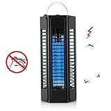【新バージョン】電撃殺虫器 電撃殺虫ランプ ブルーライト誘引式殺虫器 虫除け 電気 ショック 殺虫装置 蚊対策 屋内専用 吊り下げ式 有効面積約6坪（20平米） 薬剤不使用 赤ちゃんやペットにも安心、