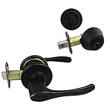 Cosmas 30シリーズOil Rubbed Bronzeエントリレバーwith Matching Single円柱デッドボルトコンボパックKeyed Alike ( WeキーロックOrders A