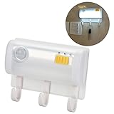 SOONHUA 人感センサー ライト モーションセンサーLEDライト キッチンライト ナイトライト マグネット付き フック付き 電池式 多機能 室内 照明ランプ 壁掛け式